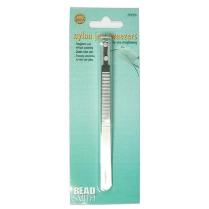 BeadSmith Nylon Jaw Tweezers, 5 Inches