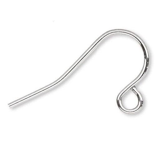 Ear Wire, Stainless Steel 21 Gauge 11mm Fishhook Earrings with Open Loop (100)