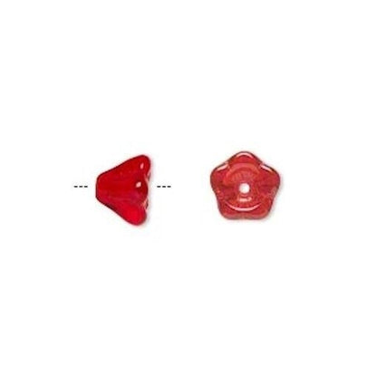 Czech Pressed Glass Bell Cone Flower Beads 8.5x6.5mm - 20 pcs