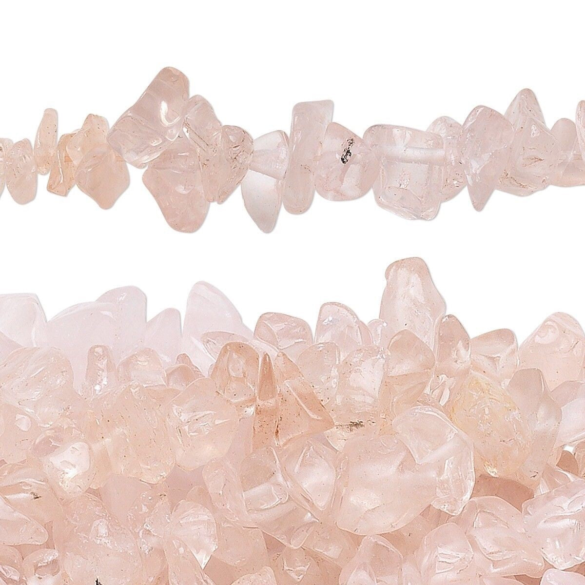 Beads, Rose Quartz (Dyed) B/C Grade 2-12mm Medium Chip, 1 Strand (34 inch)