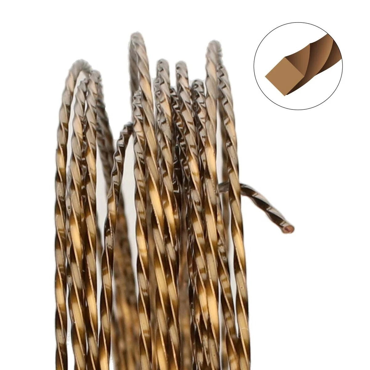 Beadsmith Vintage Bronze Twisted Square Wrapping Wire, 21 Gauge (1.02mm), 15 ft