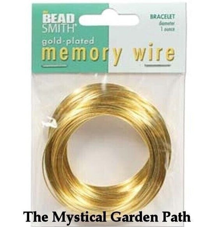 Memory Wire, Gold Plated Bracelet, 2-1/4 Inch Round, 21-22 Gauge