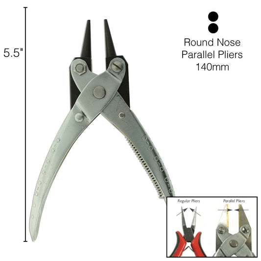 Parallel Round Nose Pliers, Even Pressure, 5½ Inch – BeadSmith