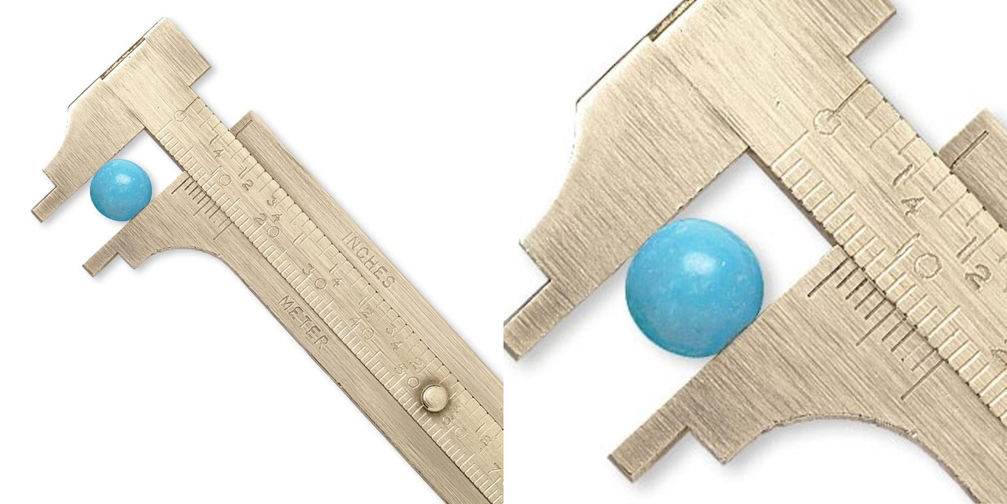 Brass Sliding Gauge, Measures Millimeters & Inches, Up to 100mm (4 Inches)