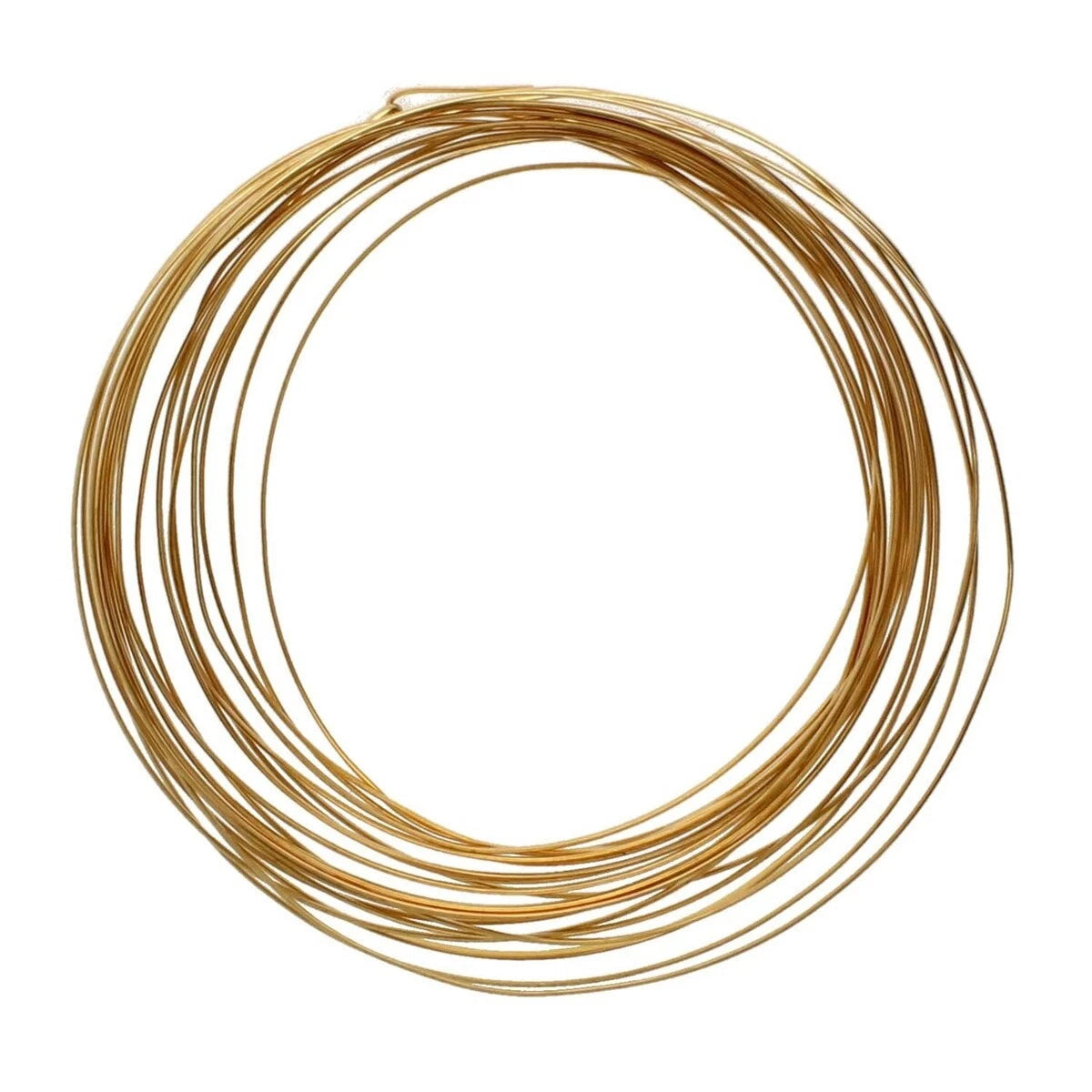 Beadsmith Non-Tarnish Gold Plated Copper Half Round Wire, 18 Gauge, 4 Yards