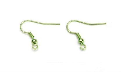French Fishhook Ear Wires with Ball & Coil, 19x20mm, 20 pcs