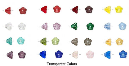 Czech Pressed Glass Bell Cone Flower Beads 8.5x6.5mm - 20 pcs