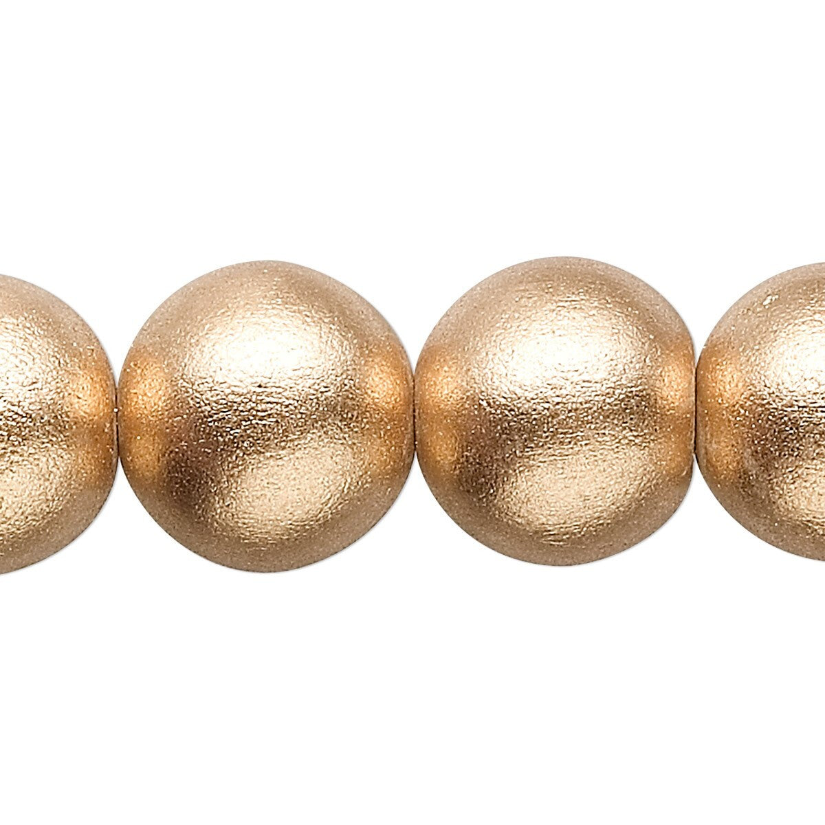 Painted Wood 15mm Round Beads, Metallic Finish, 1 Strand (approx. 25)