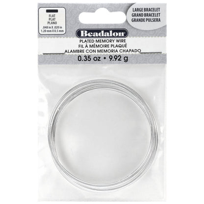 Beadalon Flat Bracelet Memory Wire 2.25 inch, 12 Coils, 0.35 oz