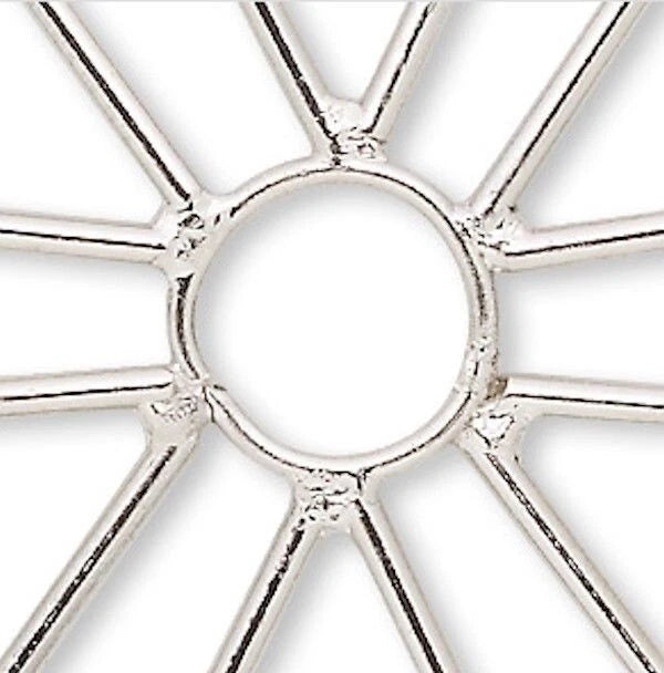 Steel Wire Flower Ornament Frame, 4 inch, 2 pcs