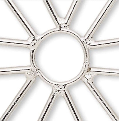 Steel Wire Flower Ornament Frame, 4 inch, 2 pcs