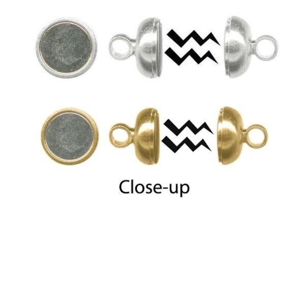 Strong Magnetic Clasps 7x12mm - 12 pcs