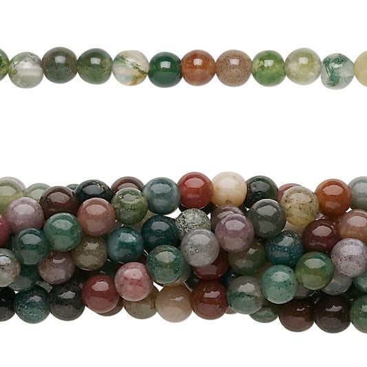 Natural Fancy Jasper 6mm Round Beads, 1 Strand (approx. 67)