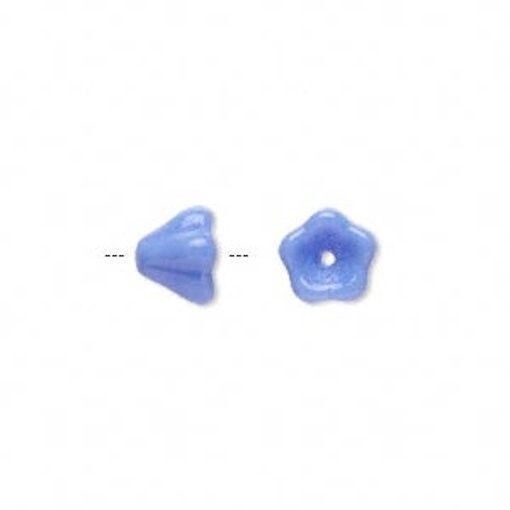 Czech Pressed Glass Bell Cone Flower Beads 8.5x6.5mm - 20 pcs