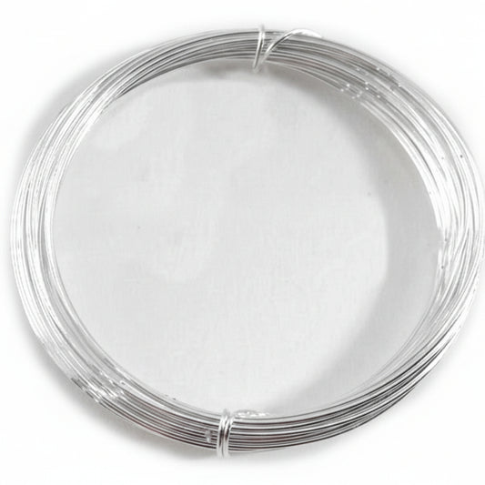Silver Plated European Craft Wire, 20 Gauge (0.8mm), 19.7 Feet (6 Meters)