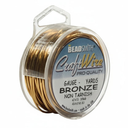 Beadsmith Bronze Round Wrapping Wire, 20 Gauge (0.81mm), 10 yd