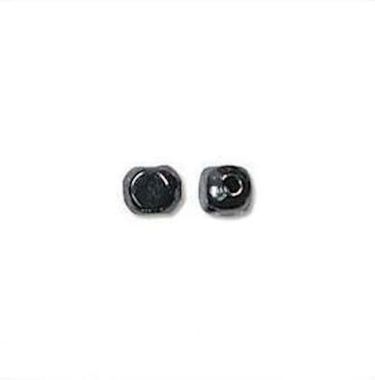 Black Oxide Plated Brass Rounded Square Spacer Beads, 4x4mm, 144 pcs